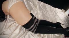 美腿控足交系列：黑裙子和过膝袜-157